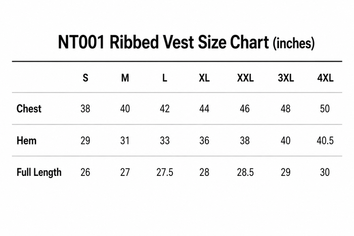 NT001 Ribbed Tank