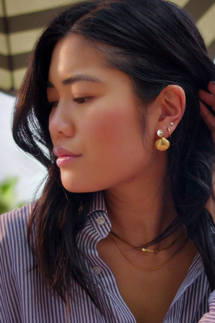 Peter + June - Oasis Studs - Mother of Pearl -
