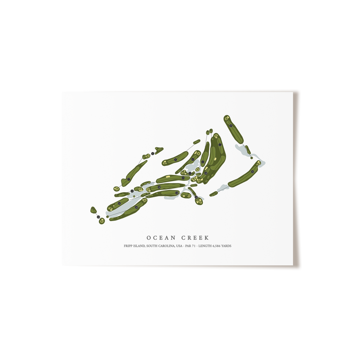Ocean Creek | Golf Course Map | Unframed