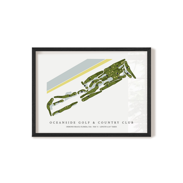 Oceanside Golf & Country Club | Golf Course Map | Black Frame