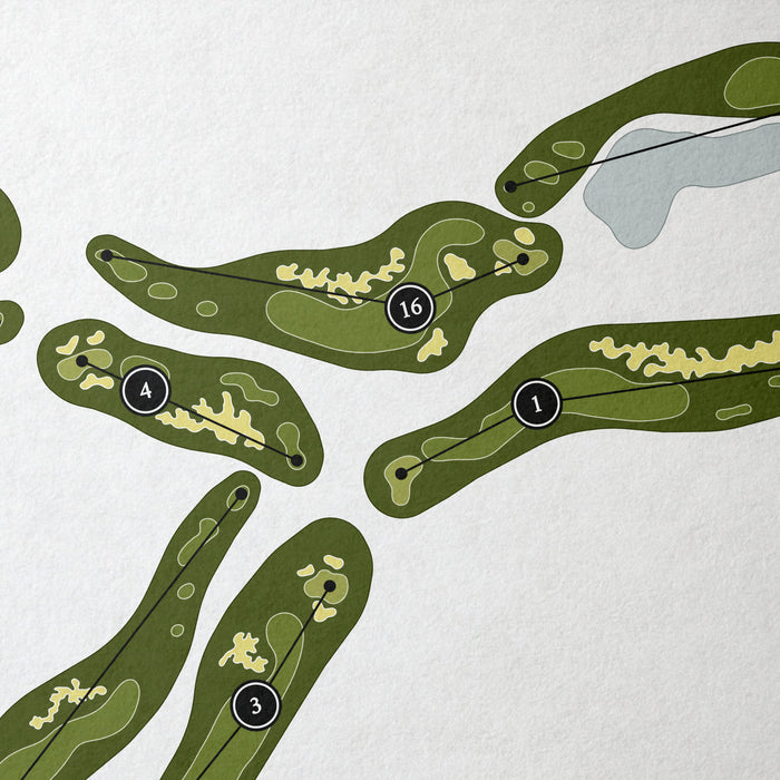 Odessa Country Club - The Links Course | Golf Course Map | Close Up