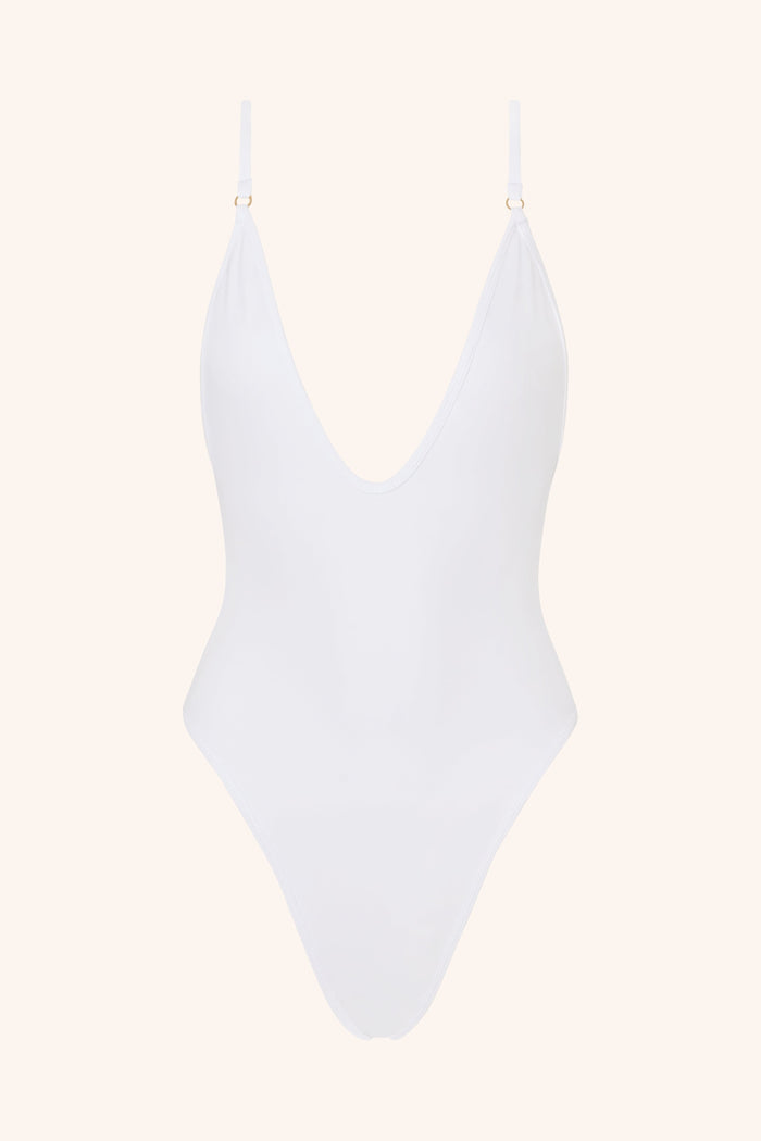 So Chic XS / White One Piece Plum