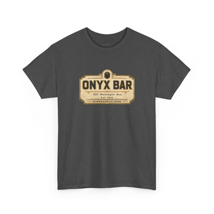 Black and gold Onyx Bar queer history apparel