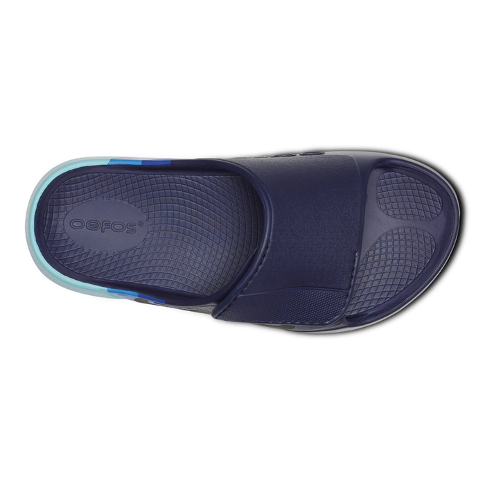 OOFOS Men's OOahh Sport Flex LTD Edition Slide - Sky Rally