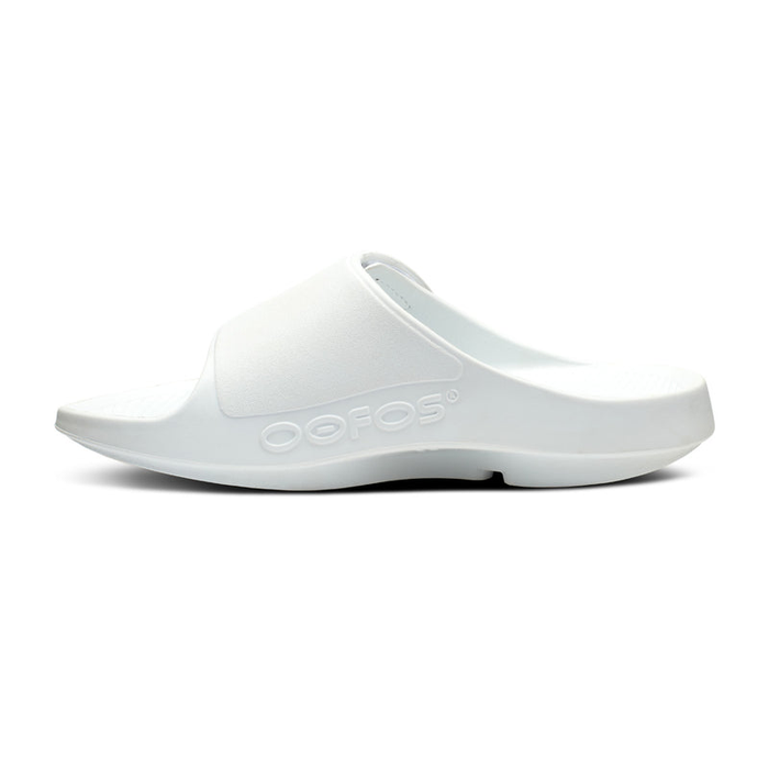 OOFOS Men's OOahh Sport Flex Slide - White