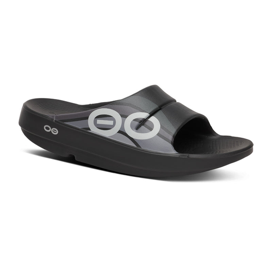 OOFOS Women's OOahh Sport Slide - Black Wave