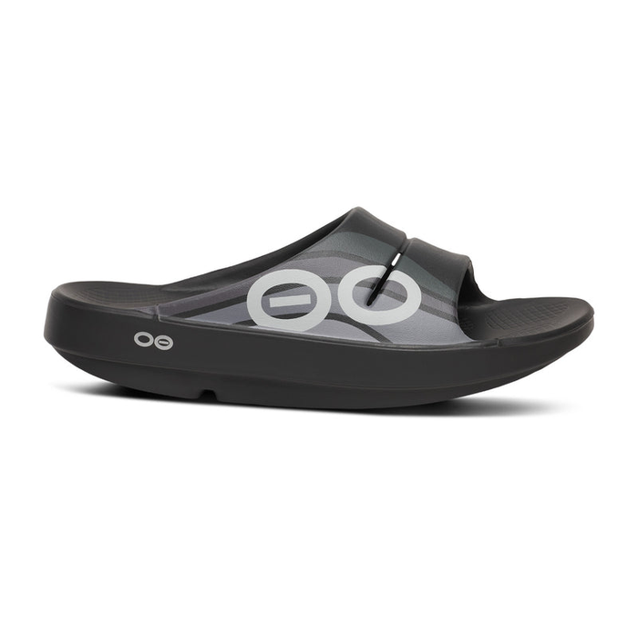 OOFOS Women's OOahh Sport Slide - Black Wave