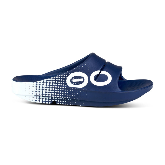 OOFOS Women's OOahh Sport Slide - Navy Matrix