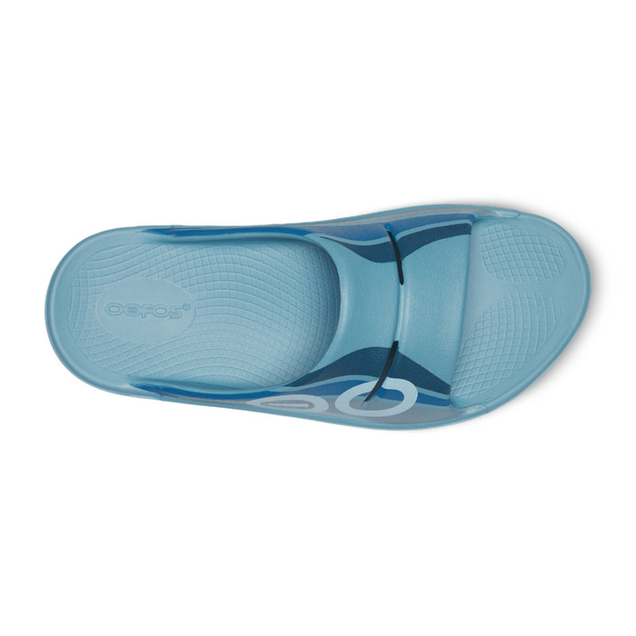 OOFOS Women's OOahh Sport Slide - Ocean Blue Wave