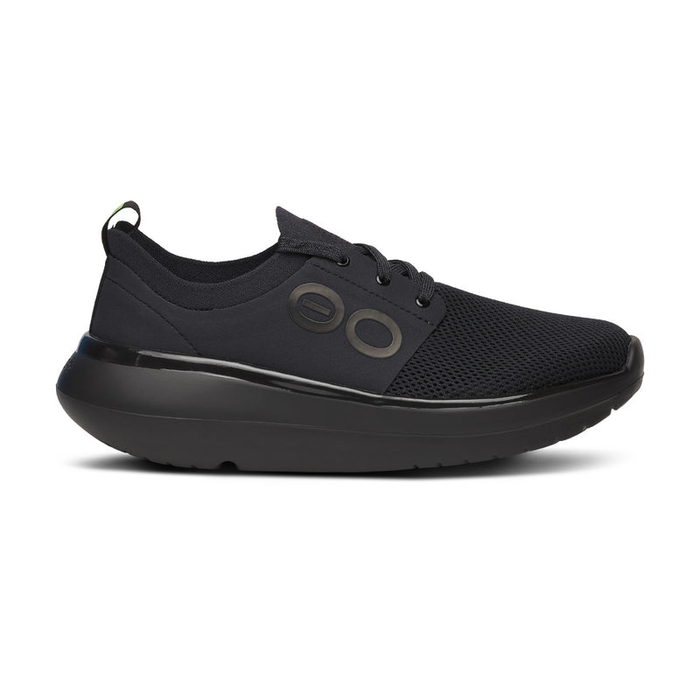 OOFOS Women's OOmy Stride Shoe - Black/Black