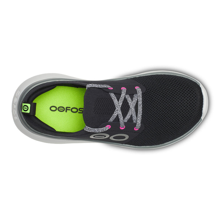 OOFOS Women's OOmy Stride Shoe - White/Black