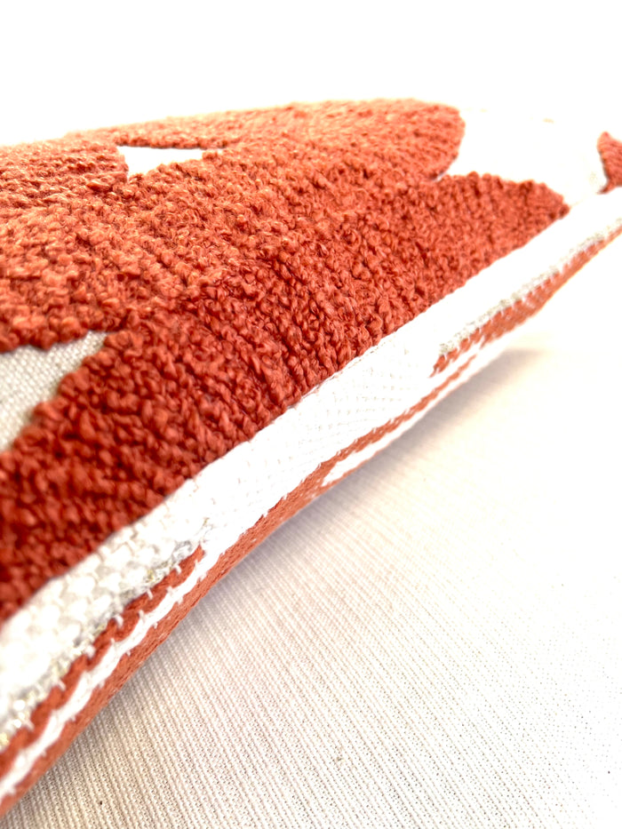 Orange Chunky Knit Pillow