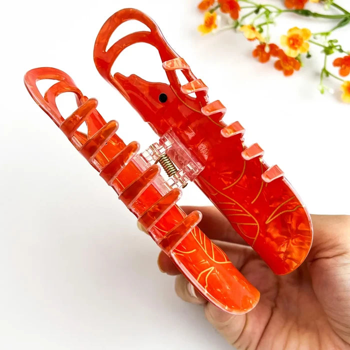 Oversized Prawn/Shrimp Hair Clip