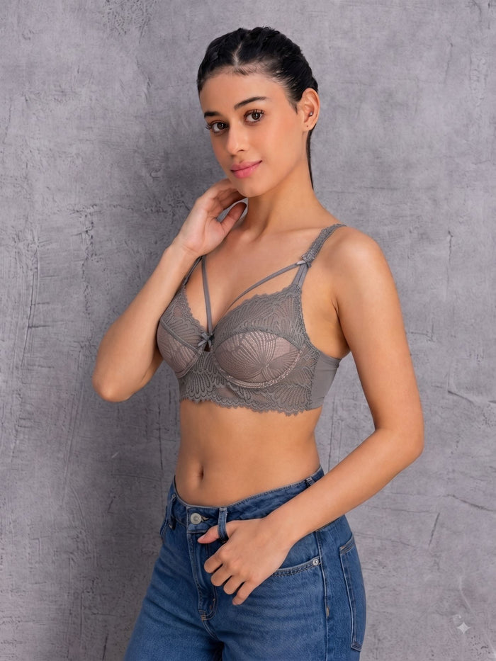Padded Underwired Lace Bralette