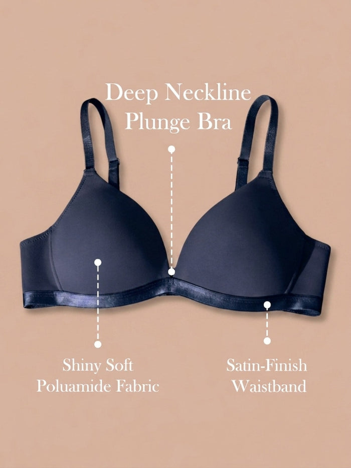 Padded Wirefree Demi Cup Plunge Bra