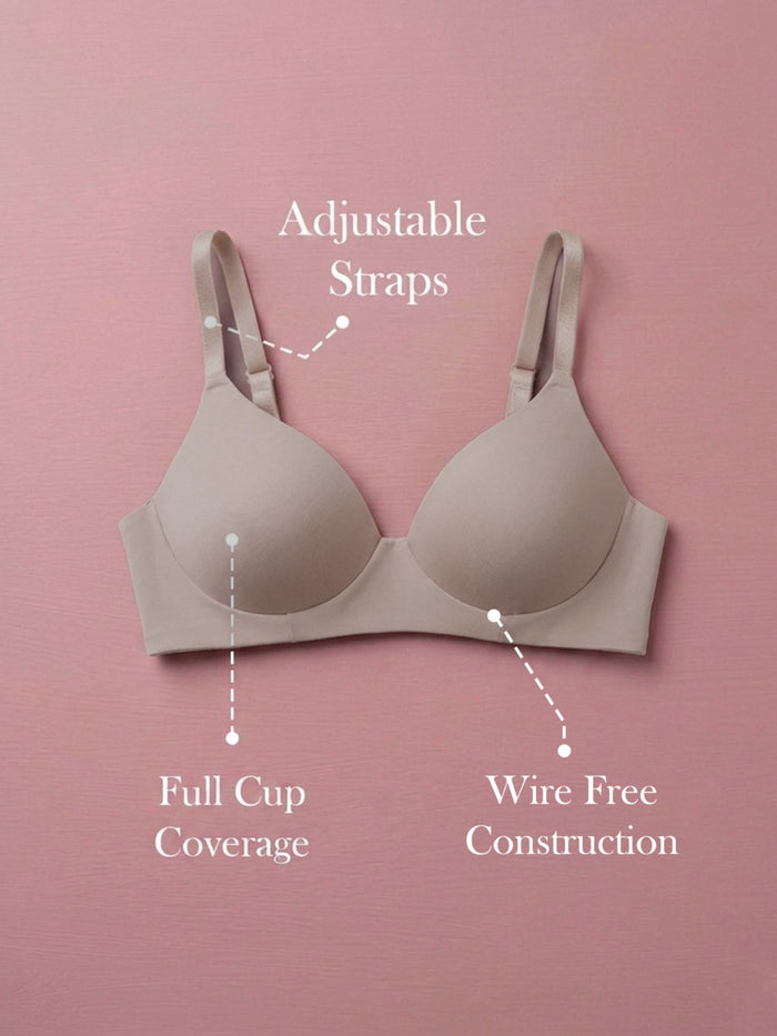 Padded Wirefree Full Cup T-Shirt Bra In Mocha