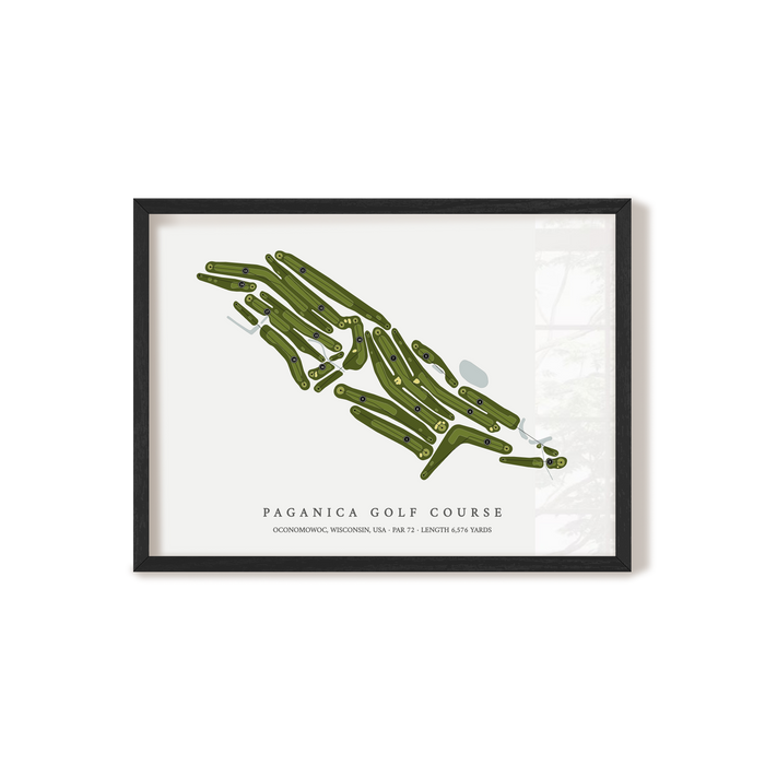 Paganica Golf Course | Golf Course Map | Black Frame