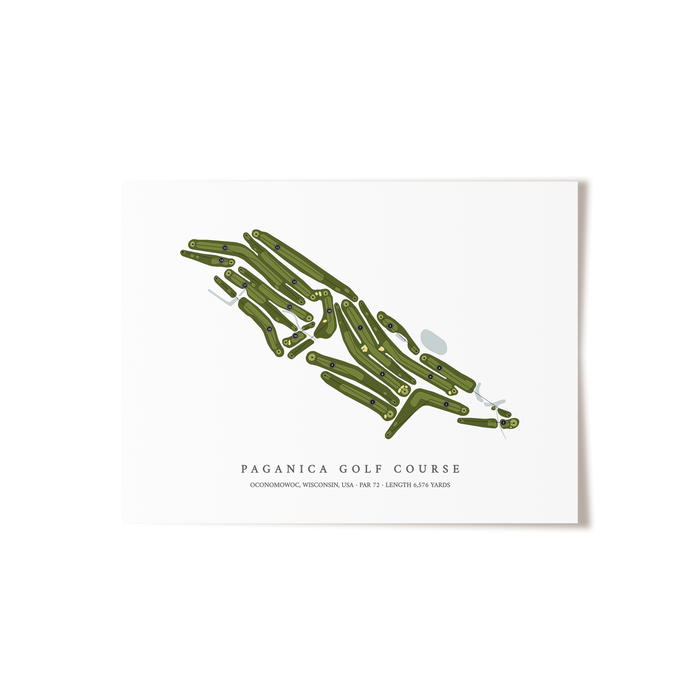 Paganica Golf Course | Golf Course Map | Unframed