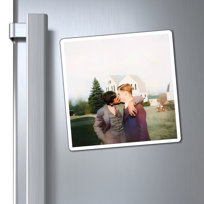paire 005 | Magnets Vintage Gay Couple Photo Farm Suits Husband Kiss Old Car Gift Present LGBTQ
