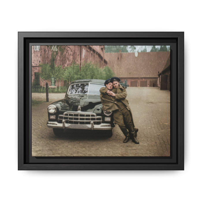 paire 015 | Framed Vintage Photo - Matte Canvas
