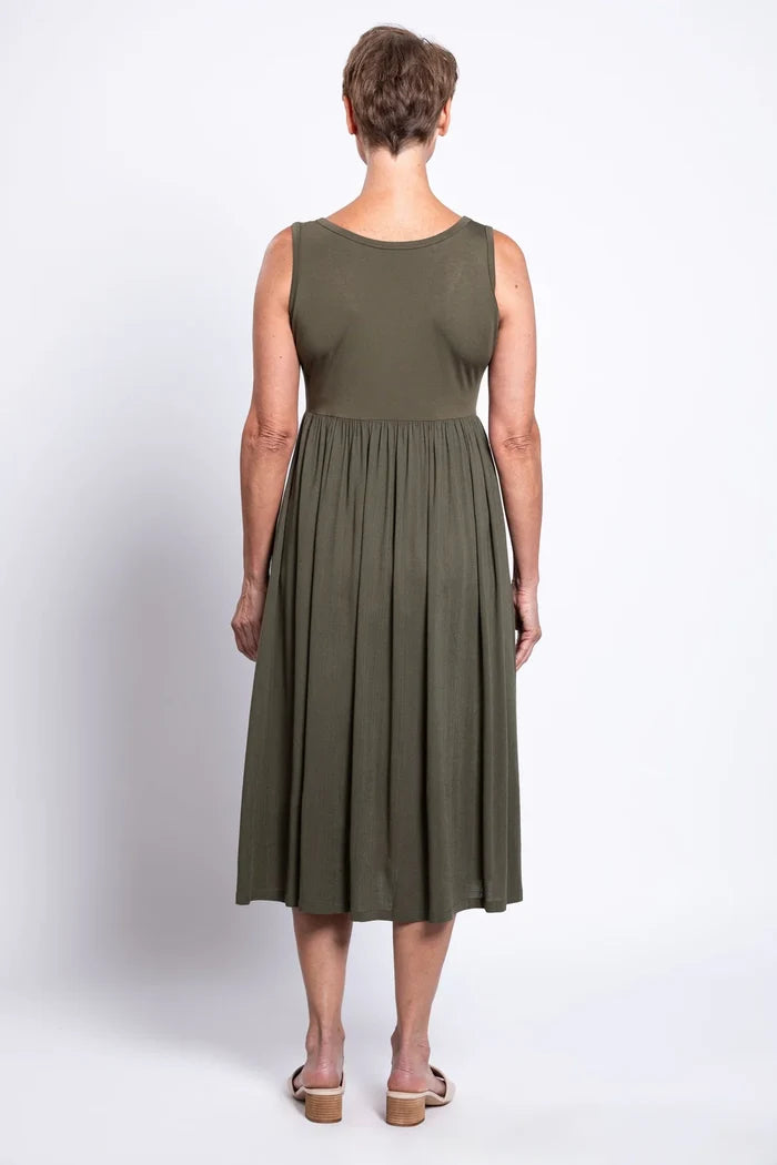 Paloma Dress In Khaki Green