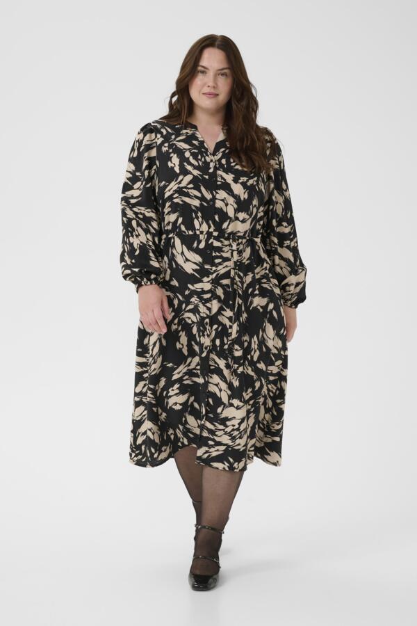 Patterned Shirt Dress