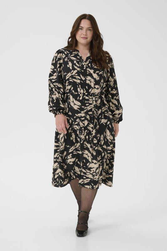 Patterned Shirt Dress