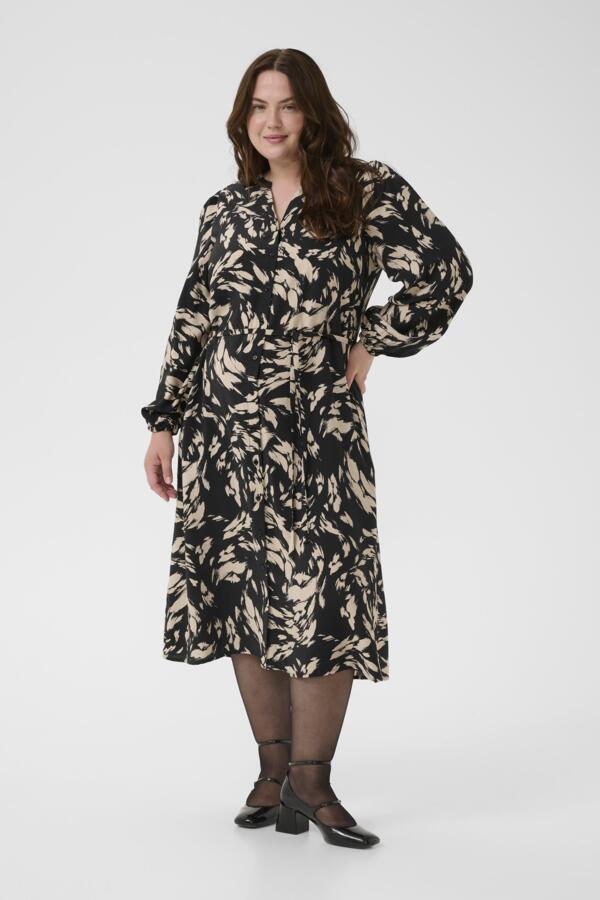 Patterned Shirt Dress