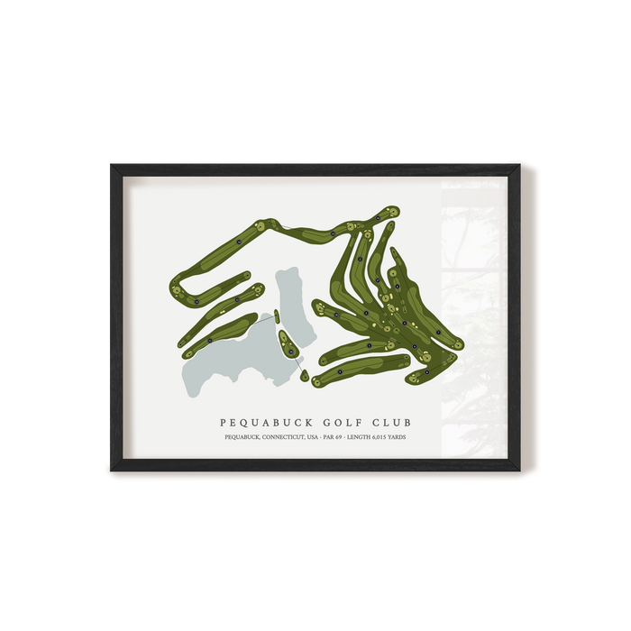 Pequabuck Golf Club | Golf Course Print | Black Frame
