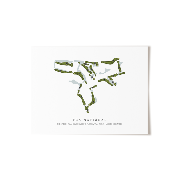 PGA National - The Match | Golf Course Map | Unframed