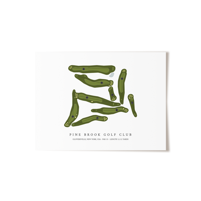 Pine Brook Golf Club | Golf Course Map | Unframed