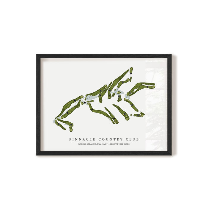 Pinnacle Country Club | Golf Course Map | Black Frame