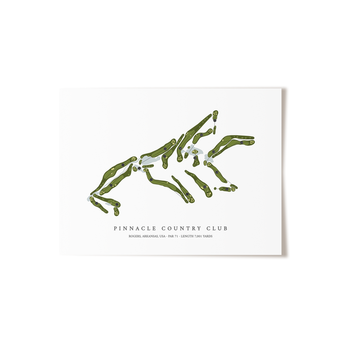 Pinnacle Country Club | Golf Course Map | Unframed