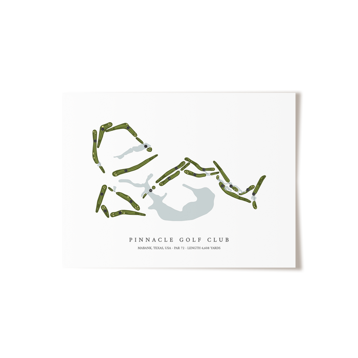 Pinnacle Golf Club | Golf Course Map | Unframed