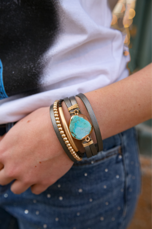Playa Leather Wrap Bracelet