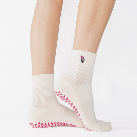 Pointe Studio Tulips Ankle Grip Socks