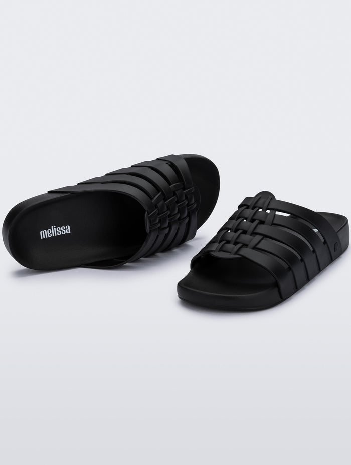 Melissa - Melissa Possession Jelly Fisherman Sandal Slide - Matt Black -