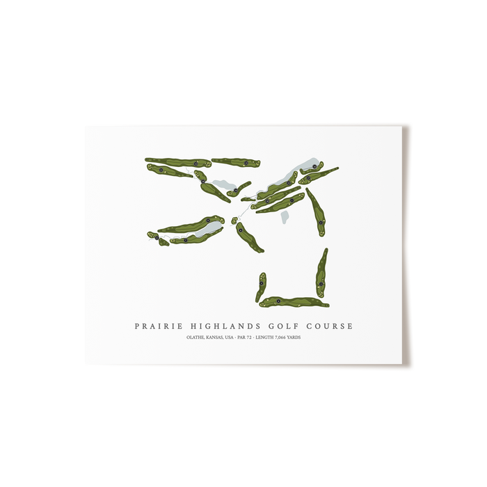 Prairie Highlands Golf Course | Golf Course Map | Unframed