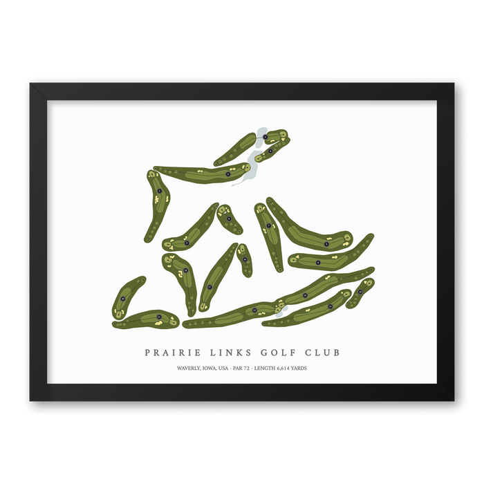 Prairie Links Golf Club | Golf Course Map | Black Frame