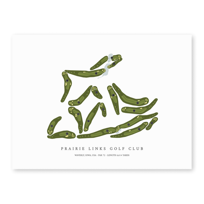 Prairie Links Golf Club | Golf Course Map | Unframed