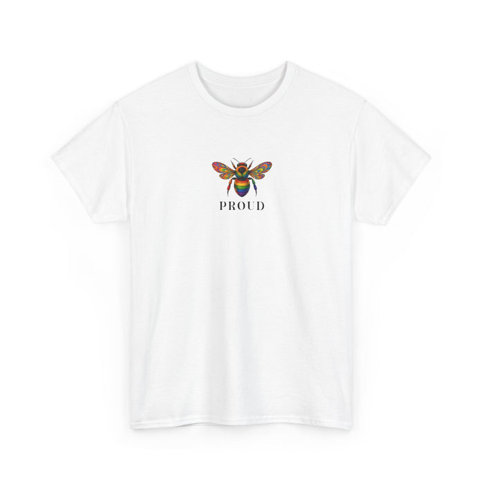 Psychedelic rainbow bumble bee pride t-shirt design