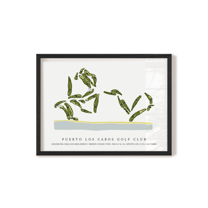 Puerto Los Cabos Golf Club | Golf Course Map | Black Frame