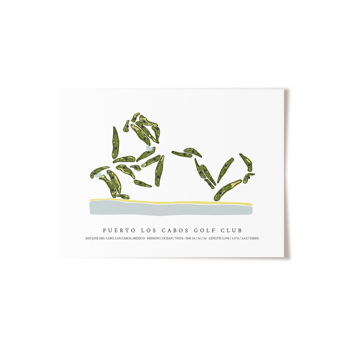 Puerto Los Cabos Golf Club | Golf Course Map | Unframed