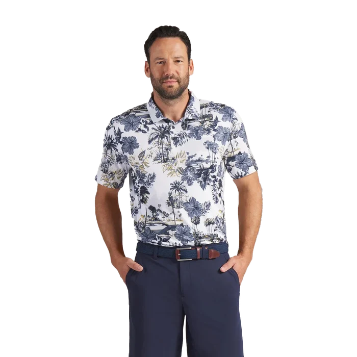 Puma Golf Men's CLOUDSPUN Palm BN Polo White Color