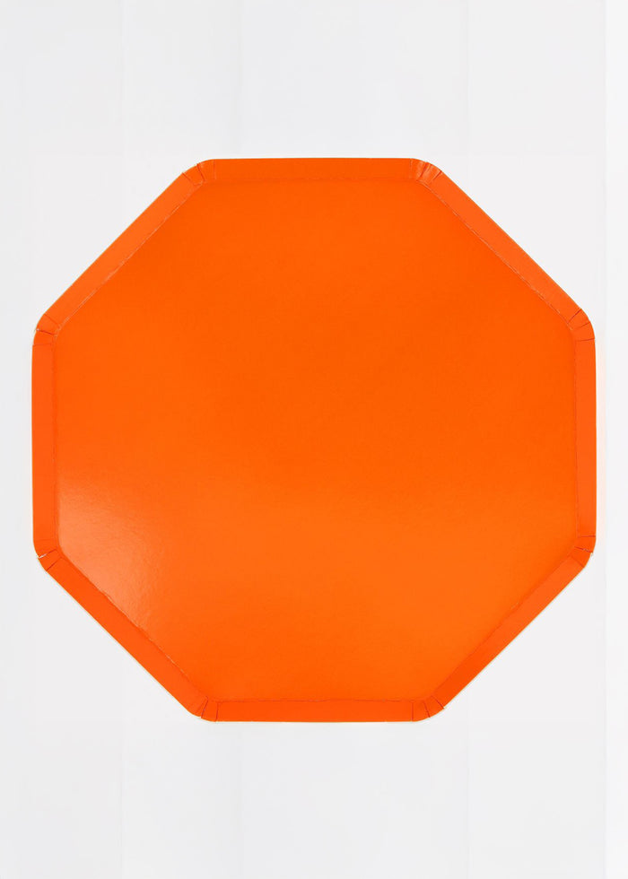 Meri Meri - Pumpkin Orange Dinner Plates -