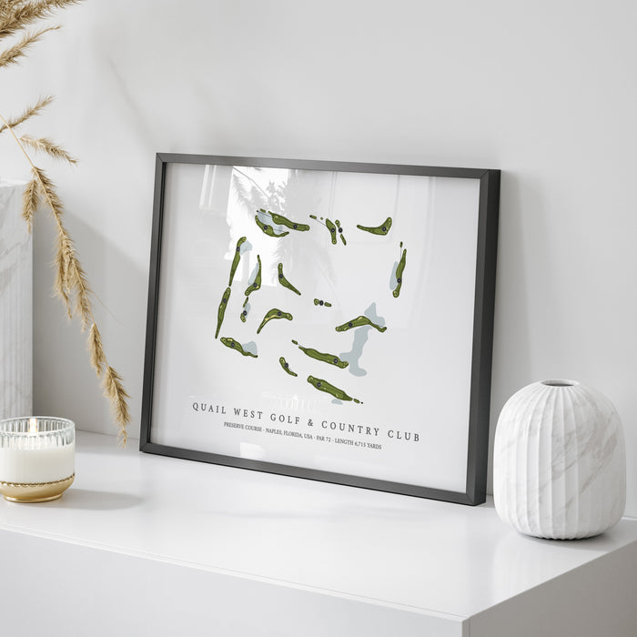Quail West Golf & Country Club - Preserve Course | Golf Course Map | On Table