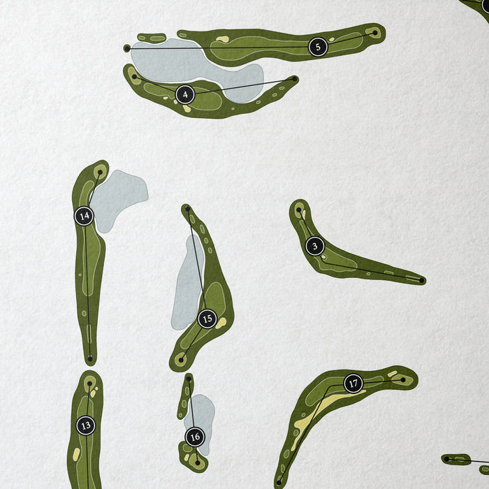 Quail West Golf & Country Club - Preserve Course | Golf Course Map | Close Up