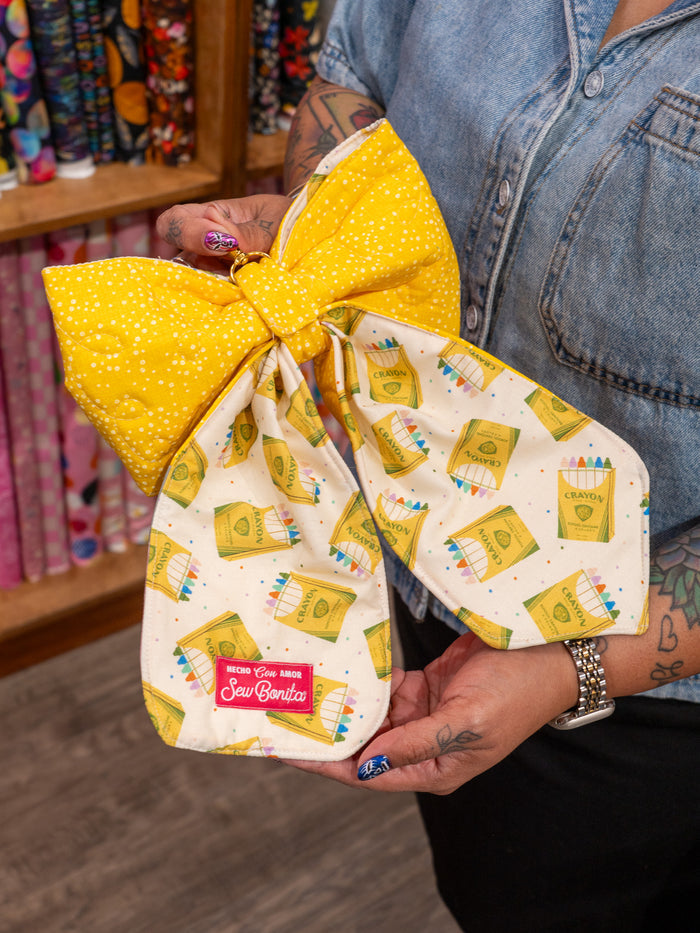 Quilted Pencil Bows- Created by Sew Bonita