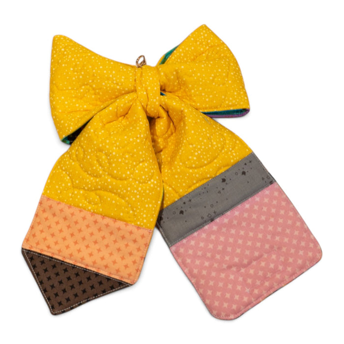 Quilted Pencil Bows- Created by Sew Bonita