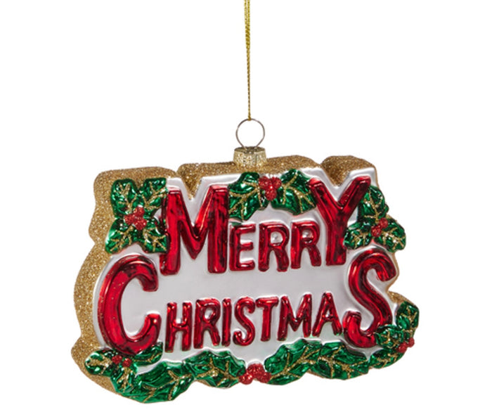 RAZ Merry Christmas Ornament
